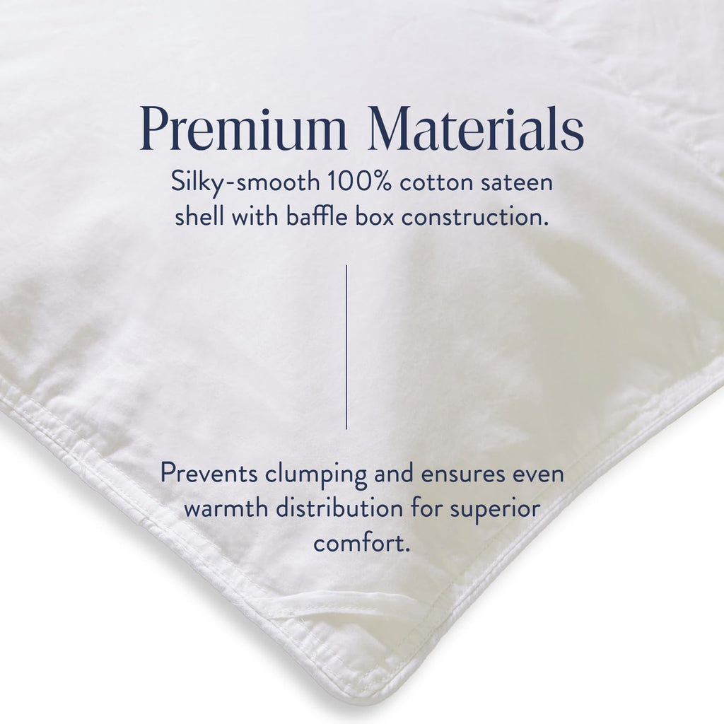 Brooklinen Ultra Warm Luxury Down Comforter, 100% Natural Canadian Duck Down Duvet Insert - 750 Fill Power, Baffle Box Construction, 100% Cotton Shell, King/Cali King Size Comforter