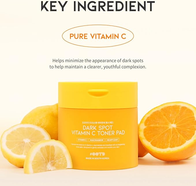 #OOTD Vitamin C Toner Pads with Niacinamide,70 Pads | Korean Skincare