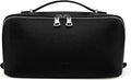 EACHY Travel Makeup Bag, Lychee Leather Large Capacity Cosmetic Bag for Women, Open Flat Toiletry Bag with TPU Brush Compartment, Waterproof Skincare Organizer Travel Essentials
