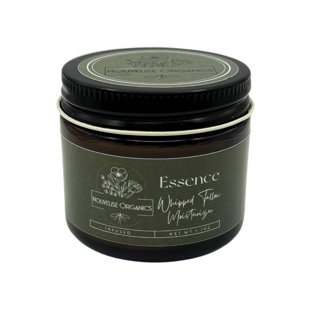 Pure - Whipped Tallow Moisturizer - Unscented - 100% Grass-Fed Tallow & Organic Jojoba, Chemical-Free, Non-Comedogenic, For Dry, Sensitive & Eczema-Prone Skin - Children & Pets - 1.7oz