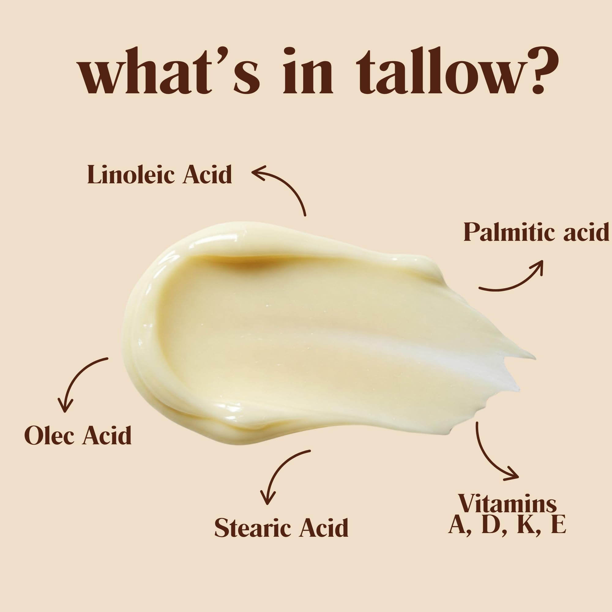 Krava Naturals Beef Tallow for Skin, Beef Tallow for Face, Whipped Tallow Balm, Beef Tallow Moisturizer - Tallow Face Moisturizer, Tallow Cream | 100% Grass Fed, Unscented, 2 oz