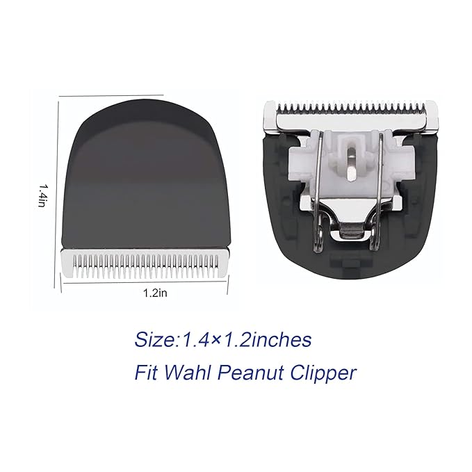YAZIYIR Professional Peanut Snap On Replacement Blades, Black, 4PCS