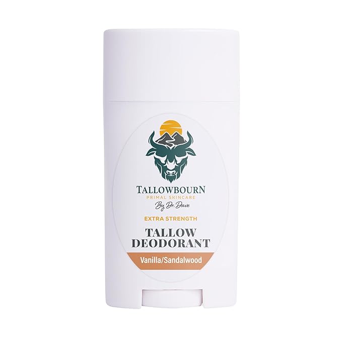 Tallow Deodorant - Baking Soda Formula - Vanilla Sandalwood - 3oz