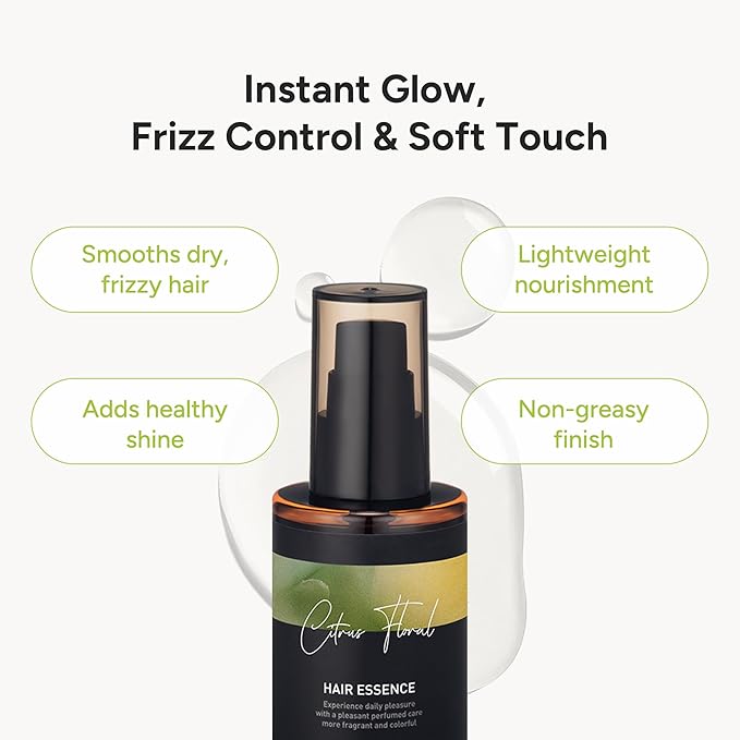 BANANAL 2-in-1 Hair Serum & Perfume Oil - Korean Hair Care, Moroccan Argan Oil & 12 Amino Acids for Dry Damaged Hair, Anti-Frizz Glass Hair Shine, Paraben-Free, Citrus Floral, 3.38 fl oz