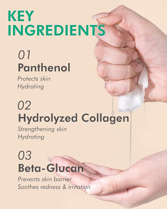 DERMAL Green Tea Collagen Soothing Sheet Mask, Fresh Hydration, 10 Pack
