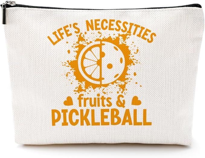 CQM Pickleball Gifts Makeup Bag Pickleball Accessories Cosmetic Bag Pickleball Zipper Pouch Pickleball Lover Gifts for Girls Women Her Pickleball Fans Player Coach Girlfriend Christmas Birthday Gifts