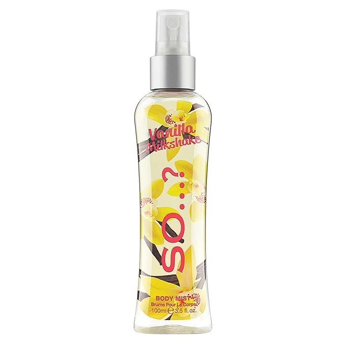Vanilla Milkshake Body Mist by So...? - Vanilla Perfume with Peach, Plum, Rose Notes - Ideal Gifts for Women - Long-Lasting Perfume for Women - 3.5 oz