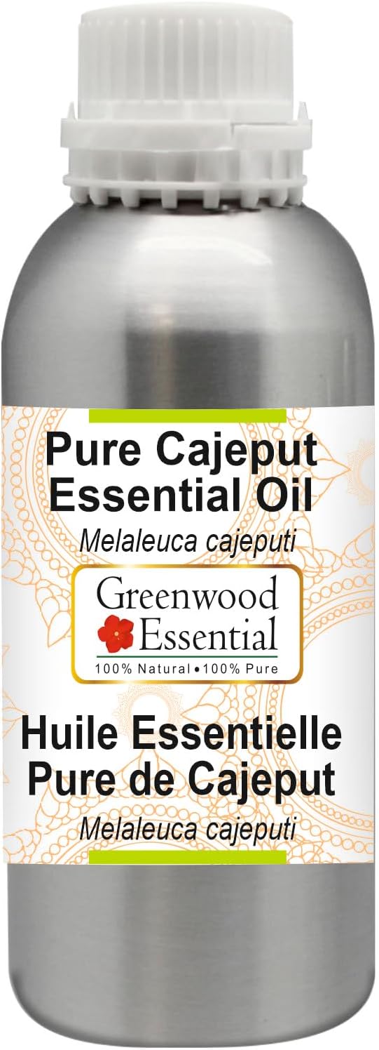 Greenwood Essential Pure Cajeput Essential Oil (Melaleuca cajeputi) Steam Distilled 300ml (10.1 oz)