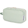 Narwey Small Makeup Bag for Purse Travel Makeup Pouch Mini Cosmetic Bag Zipper Pouch for Women (Mint Green Stripe, Small)