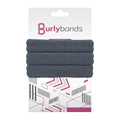 Burlybands Elastic Hair Ties No Damage for Thick Hair, Dark Gray 3 Pack