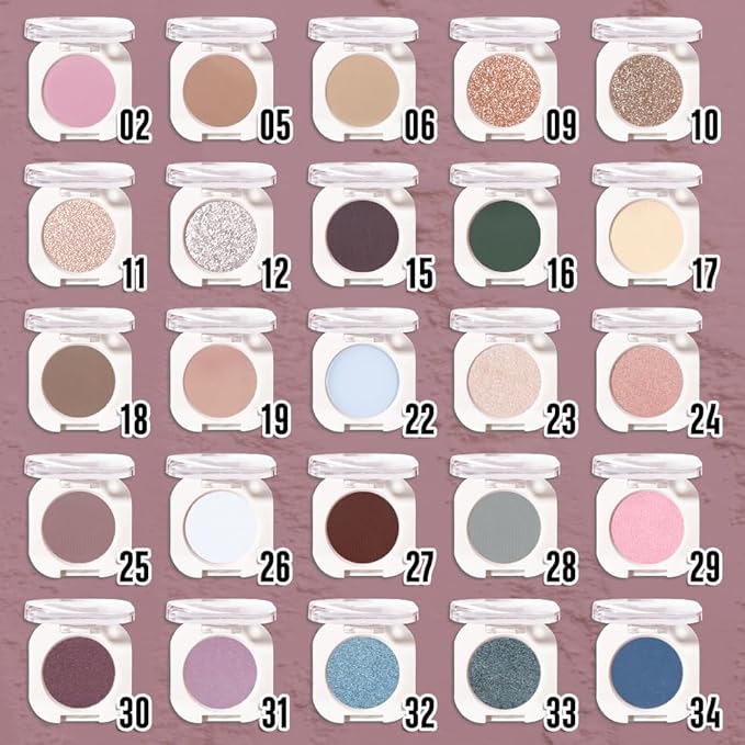 QIDSTERS Mauve Taupe Matte Single Eyeshadow, Lightweight Blendable Mini Eye Shadow for Older Women, Monochrome Eyeshadow Palette Makeup Pigmented Waterproof, Vegan & Cruelty-Free, 25