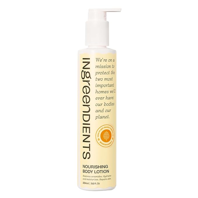 Ingreendients Hand & Body Lotion With Organic Cocoa Butter & Shea Butter - With Ceramides, Moisturizes and Rejuvenates Skin, Natural, Non Toxic, Vegan