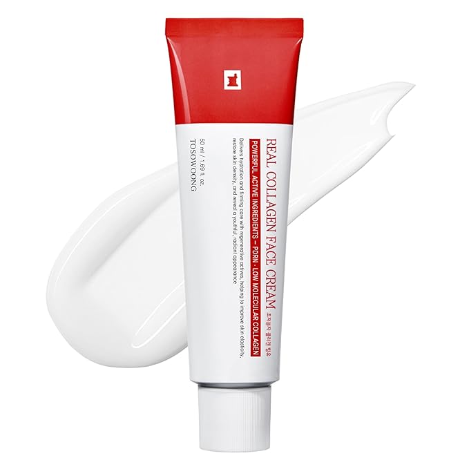 TOSOWOONG Real Collagen Face Cream for Firming & Lifting, Fine Lines, Dewy