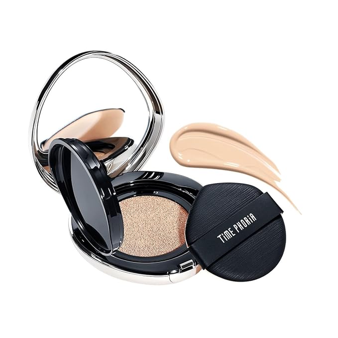 TIMEPHORIA Timeless Lumina Matte Cover Cushion Foundation -01 Creme, Full Coverage Air Cushion, Lightweight & Natural Flawless Matte Finish, 12H Oil Control, Long-Lasting, Waterproof, Sweatproof