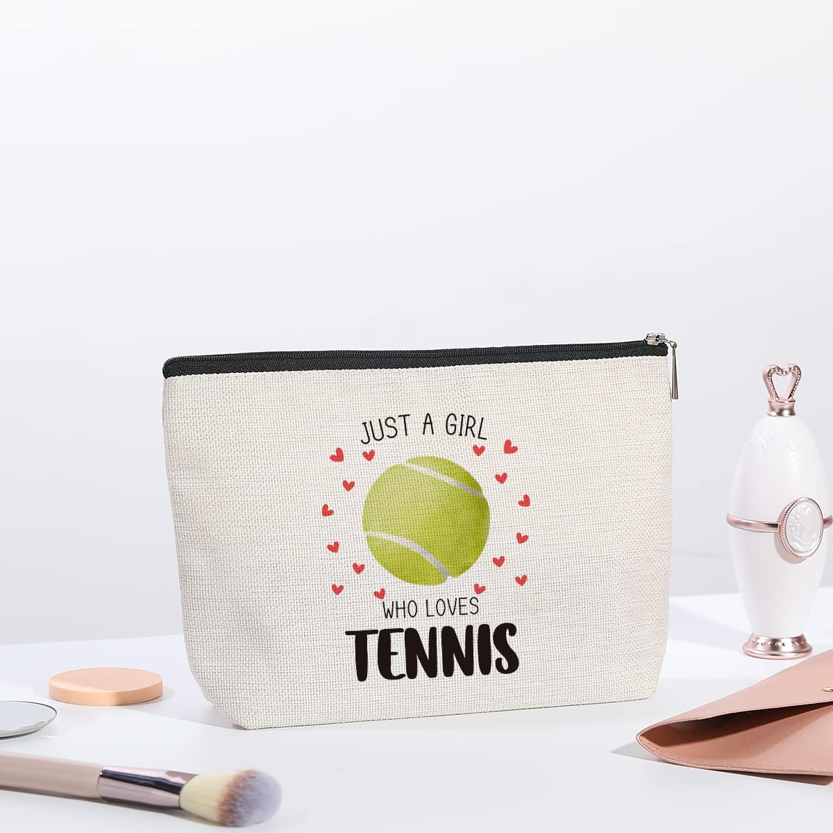 kdxpbpz Tennis Gifts Makeup Bag, Birthday Gifts for Women Players Best Friend Sister Coworker BFF Besties Her, Tennis Accessories Cosmetic Bag