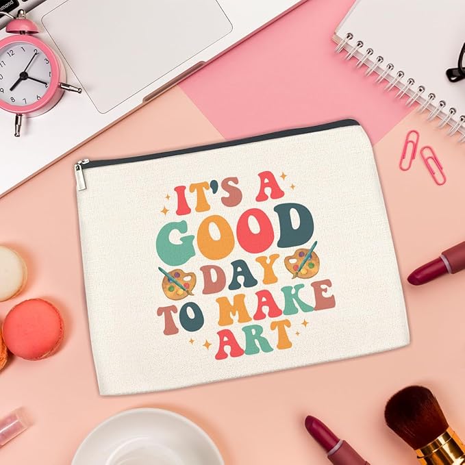 FYDHQSS Art Gifts Makeup Bag for Women Artists Teacher Arts Lover Painter