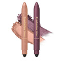 GuemGeld Shadow Liner 2in 1 Eyeliner Eyeshadow,Shadow Liner Duo Plum,2-in-1 Eye Makeup Eyeliner +Eyeshadow,Waterproof,Smooth,Easy to Color(Champagne+Purple)