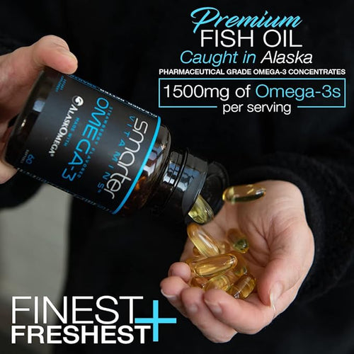 2 Pack Omega-3 Fish Oil, 800mg EPA & 600mg DHA, Burpless, 120 Softgels