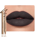 FeiCuiYun Matte Crayon Lip Liner Pencil, Black Lip Liners Lipstick For Women Halloween Birthday Party Wear, Plump Creamy Formula With Silicone Smudger for Define Contours & Sculpting Lip