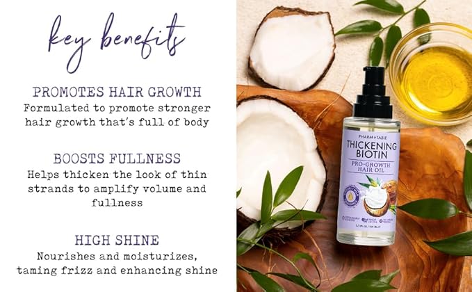PHARM TO TABLE Thickening Biotin Pro-Growth Hair Oil 100ml
