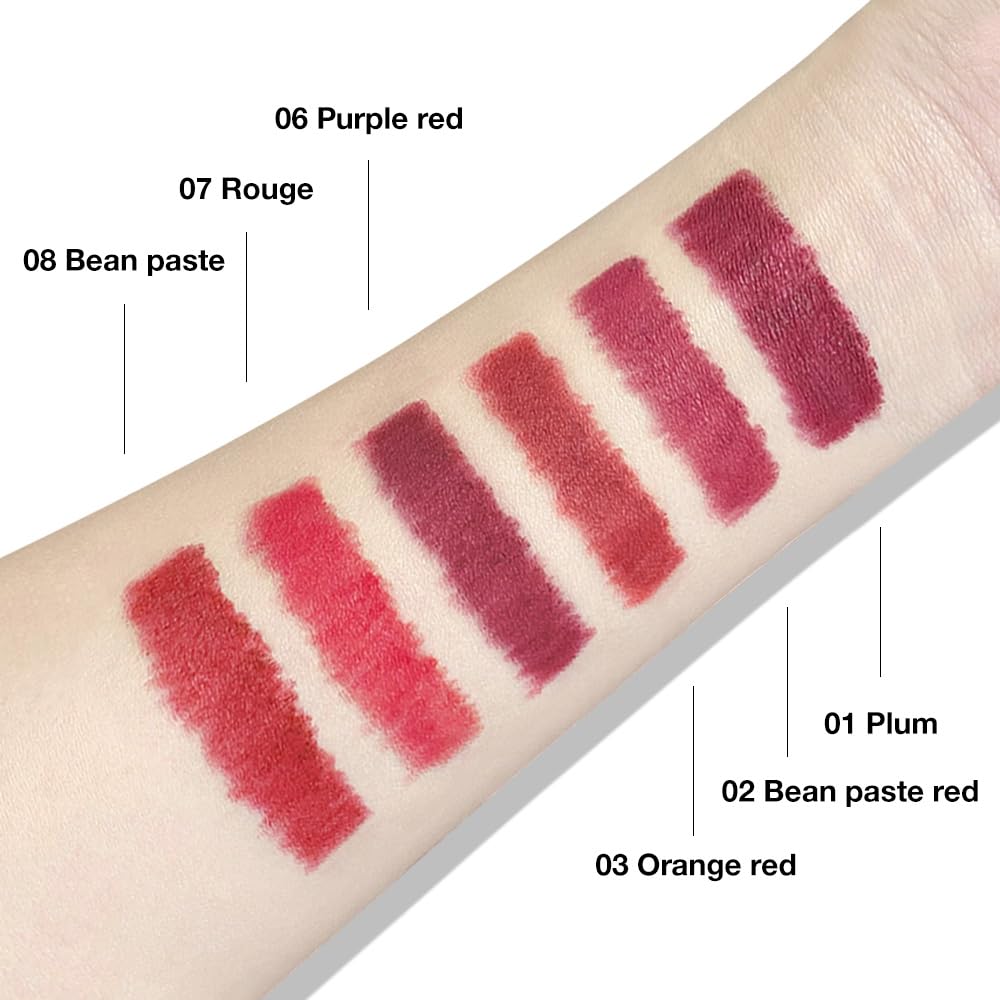 Retractable Lipliner Pencil Waterproof Makeup for Lip Liner and Eye Liner, Smooth and Creamy, Long Lasting Matte Finish, Vegan Beauty, Matte Velvet Pigmented Lip Liner (08#Bean Paste Red, 1)