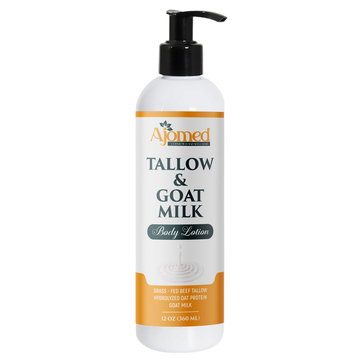 Tallow & Goat Milk Body Lotion for Sensitive Skin, Organic moisturizing Lotion - Soothes Dry skin, Goat Milk face and body Moisturizer - Handmade Tallow for skin cream (12 OZ, Lavender Vanilla)