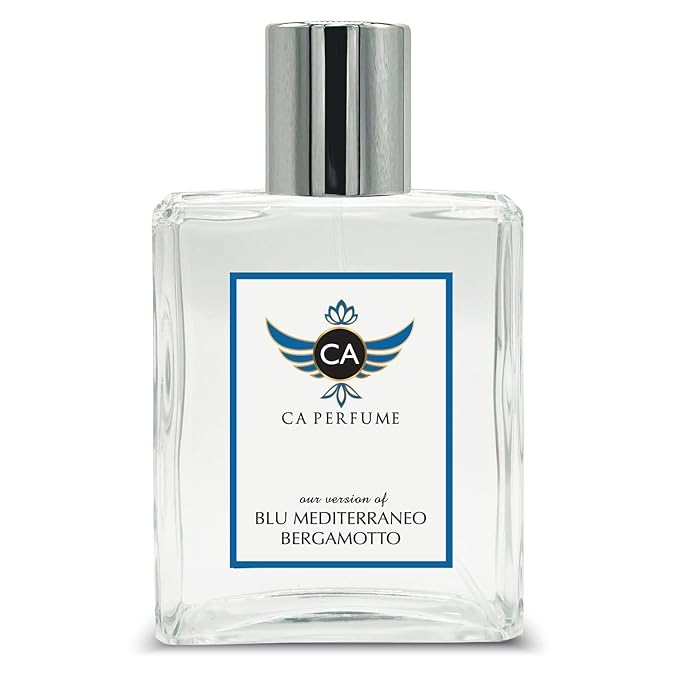 CA Perfume Impression of Blu Mediterraneo Bergamotto for Women and Men Eau De Parfum Woody Aromatic Scent Long Lasting Unisex Fragrance Signature Scent for Day and Night Wear 3.4 Fl Oz 100ml