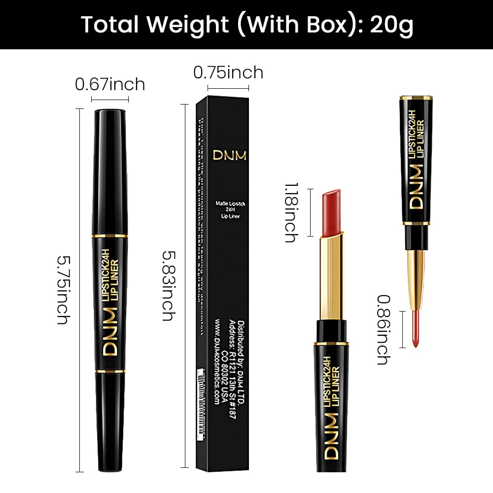 BINGBRUSH 3Pcs Matte Lipstick Set for Women, Double Ended Lipstick with Lip Liner, Nude Brown Beige Lip Color Kit, Waterproof Long Lasting Non Transfer Velvet Finish Lip Makeup Gift Set