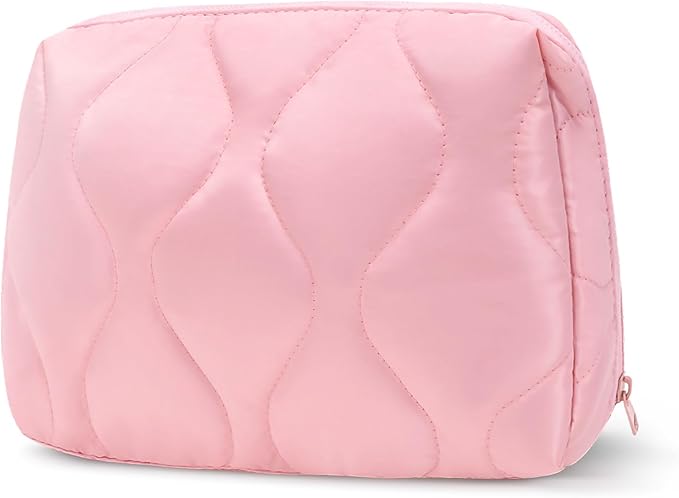 MOYLLOG Makeup Bag, Wide-open Cosmetic Bag, Toiletry Bag for Women, Travel Essentials Organizer, Compact Lightweight for Daily Use