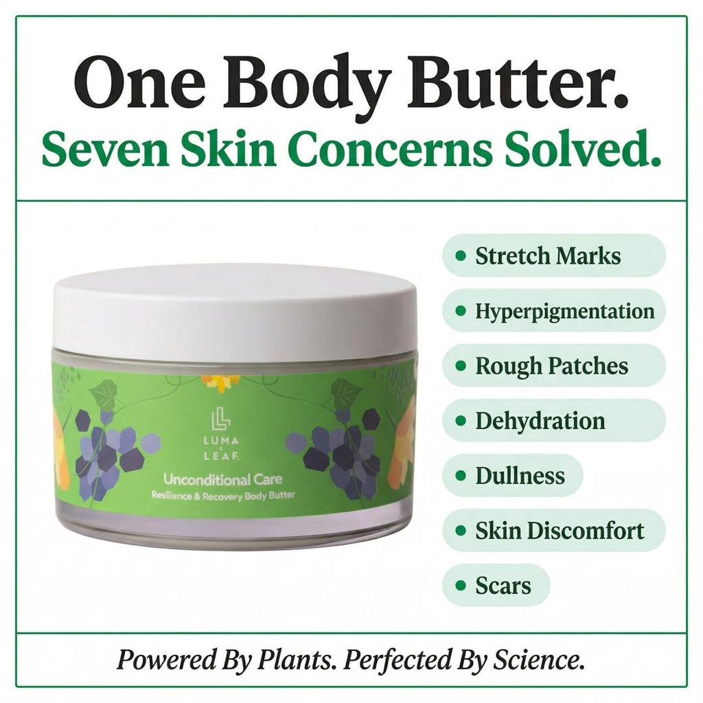 Fragrance Free Whipped Shea Body Butter for Dry Skin, 5 oz, Luma & Leaf