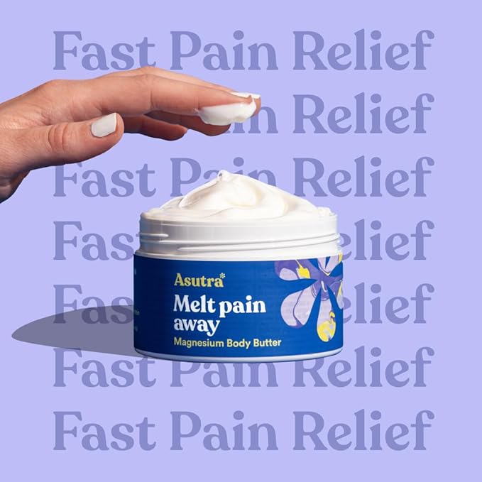 ASUTRA Melt Pain Away Magnesium Cream for Pain Relief for Feet and Body