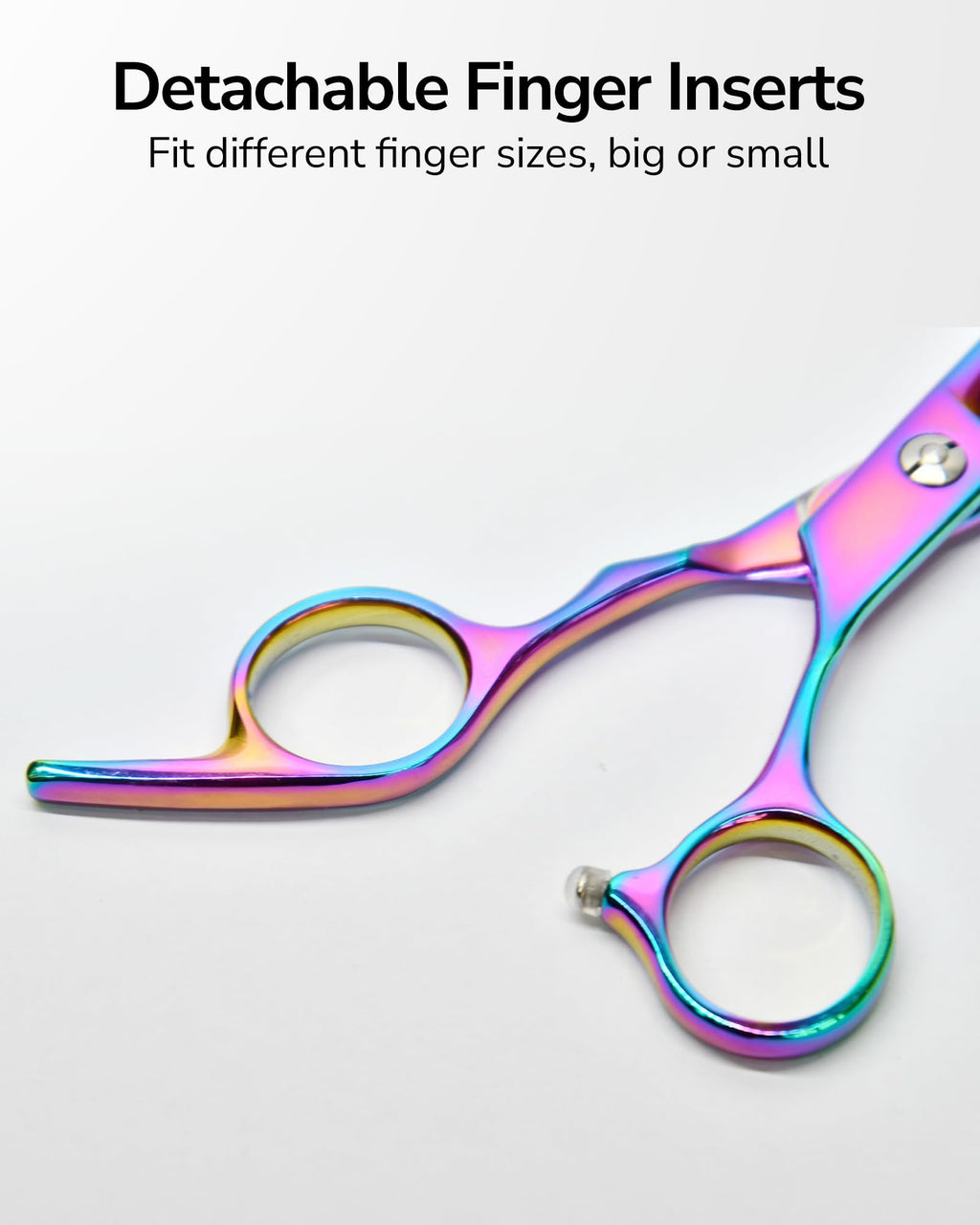 Hair Cutting Scissors, ULG Professional Hair Scissors 6.5” Rainbow