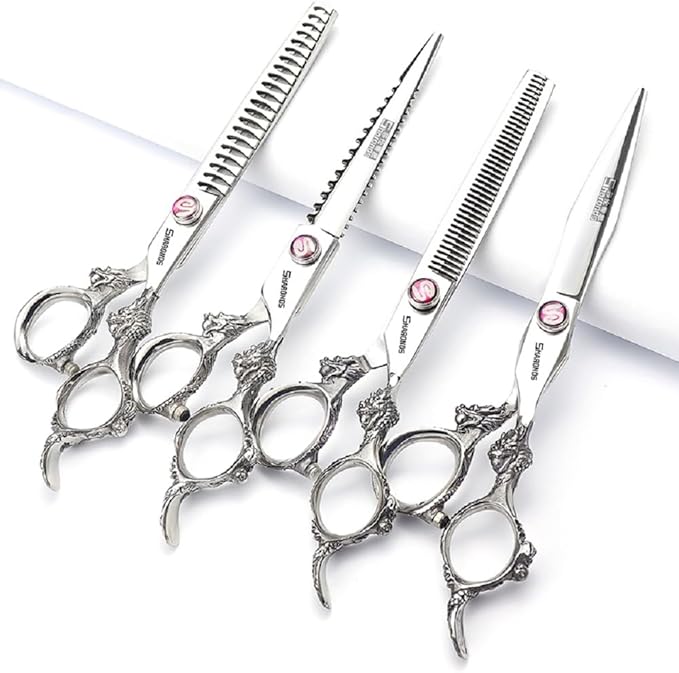 6/7/8/9-inch professional hair clipper set hairdresser(7 inches,4 pieces)