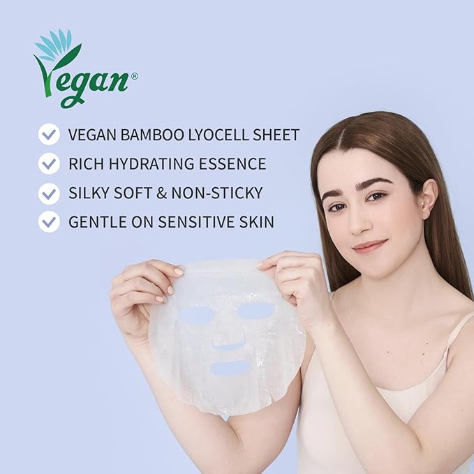 #OOTD Collagen Hydrating Vegan Face Sheet Masks(10-Pack) | Korean Skincare