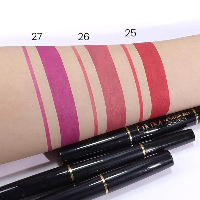 BINGBRUSH 3Pcs Matte Lipstick Set for Women, Double Ended Lipstick with Lip Liner, Nude Brown Beige Lip Color Kit, Waterproof Long Lasting Non Transfer Velvet Finish Lip Makeup Gift Set