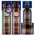 Moérie Hair Growth Shampoo, Conditioner, Spray and Mask for Men and Women, Hair Loss Solution with Biotin and Rosemary, Thickening Hair Regrowth Set with Serum Level Care for Thinning Hair, 4 Set
