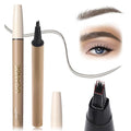 UCANBEMAKEUP Microblading Brow-Fection Brow Eyebrow Pencil – Angled Brush Tip, Wild Natural Hair-Like Strokes, Patented Design, Long-Lasting & Smudge-Proof, for Beginners & Pros(02 Dark Brown）