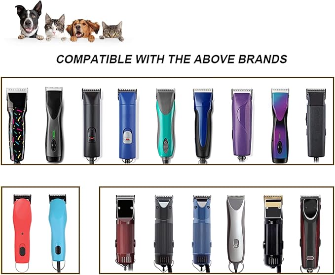 Dog Grooming Wide Blade Set,Compatible with Andis,Oster,Wahl KM10 Clipper