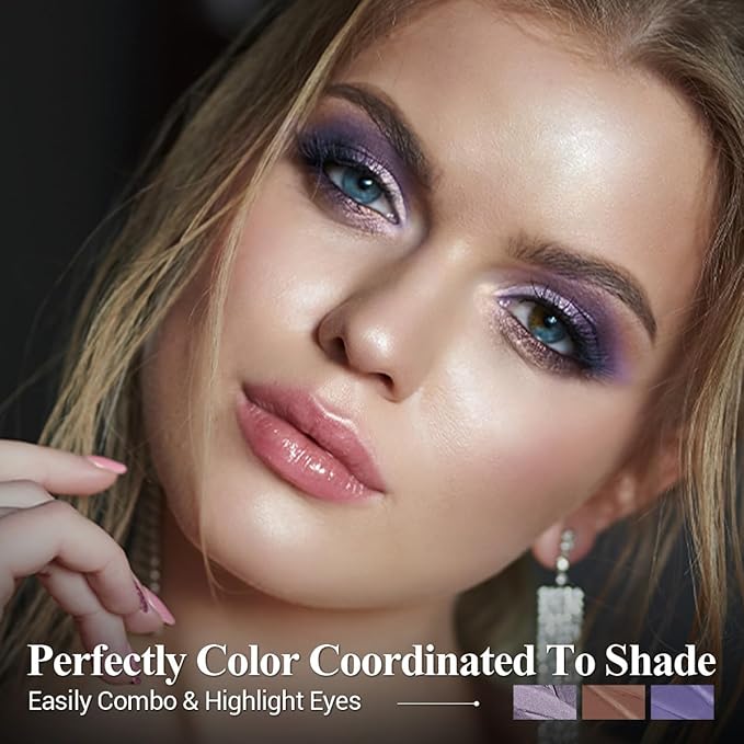 LUXAZA 3PCS Eyeshadow Stick Sets,Pro Longwear Cream Eye Shadow Sticks Pencil Crayon,Eye Brightener Stick-Lilac Love