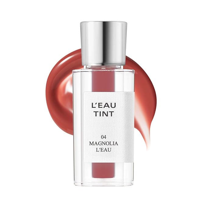 BBIA L’EAU Tint – Glossy & Glow Lip Stain Watery Lip Tint Non-Sticky High Shine Finish Long-lasting Moisturizing Lightweight Natural Daily Use Vegan Korean Makeup (04 MAGNOLIA L'EAU -MINI)