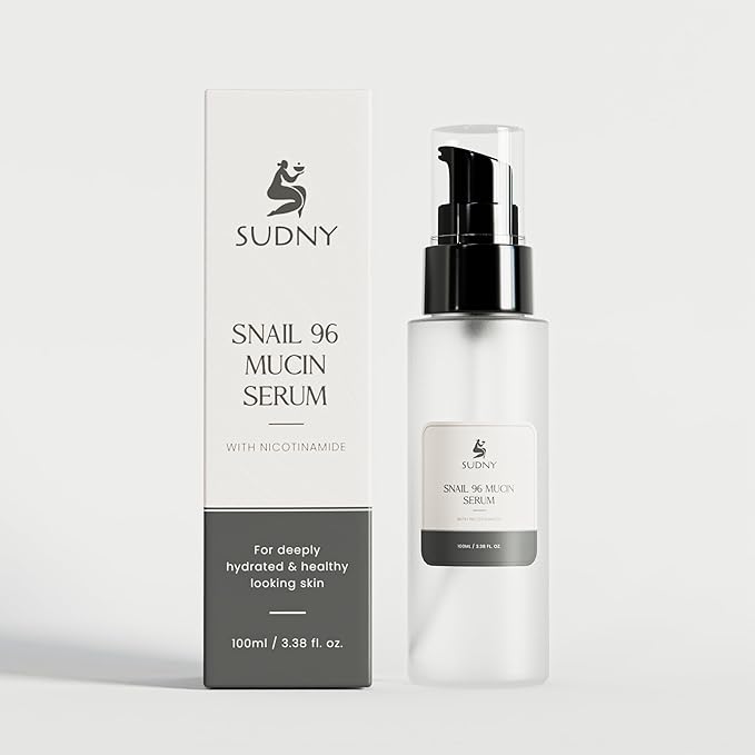SUDNY Snail Mucin 96% Repairing Essence with Niacinamide, Aloe Vera & Glycerin - Snail Mucin Serum to Hydrate & Repair Dull Skin & Fine Lines- Gentle Skincare Serums with Snail Serum for Everyday Care