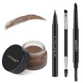 LAVONE Eyebrow Makeup Kit, Waterproof Brow Pencil, Pomade,Eyeliner-Brunette