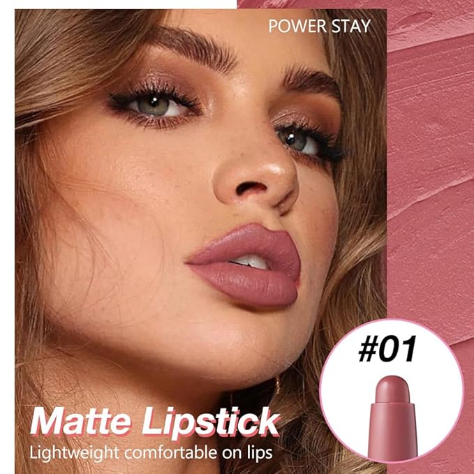 JUAAZIN Indian Red Matte Lipstick Lip Liner Pencil Crayon - High Pigment Creamy Formula, Waterproof Long Lasting, Non-Sticklipstick, Ultra Thin Lightweight Velvet Matte Lip Feel for Women 01#