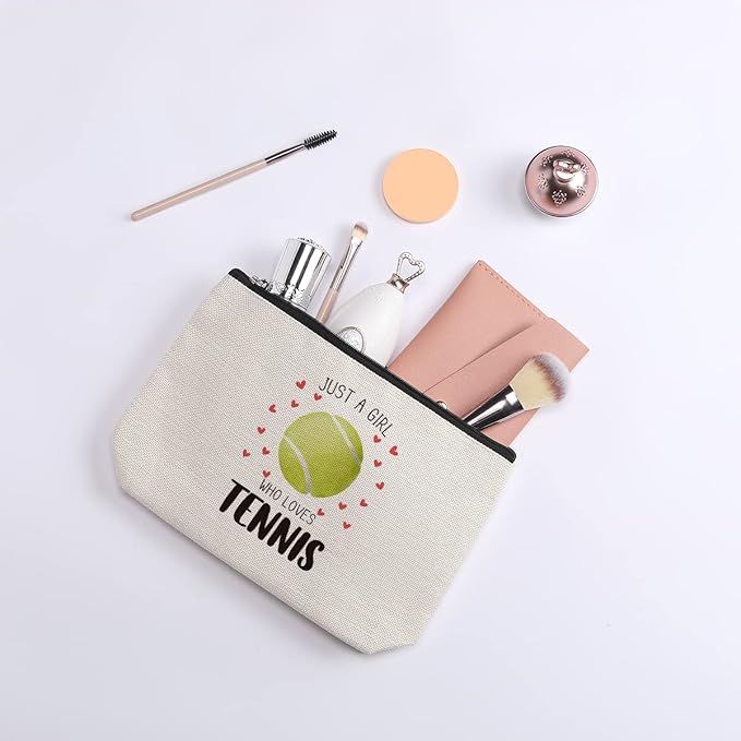 kdxpbpz Tennis Gifts Makeup Bag, Birthday Gifts for Women Players Best Friend Sister Coworker BFF Besties Her, Tennis Accessories Cosmetic Bag
