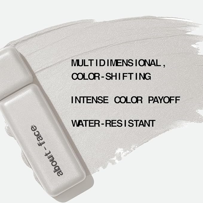 aboutface Fractal Glitter Eye Paint | Soft Silver | 0.13oz