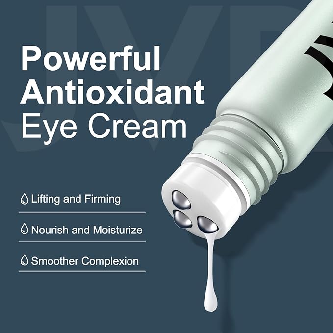 JVR Caffeine Eye Cream and Under Eyes Roller for Dark Circles 20 ml