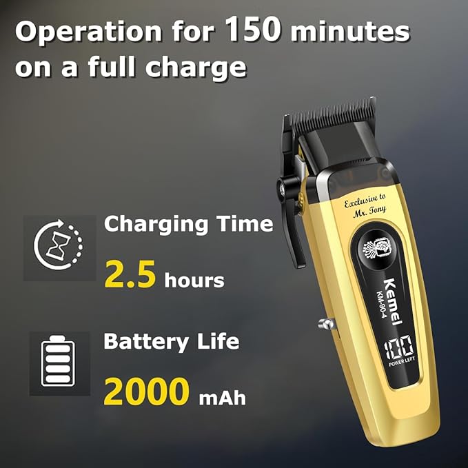KEMEI 90-4 Professional Hair Clippers for Men 11500 RPM Barber Clippers