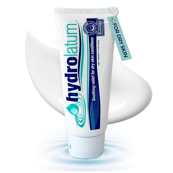 Hydrolatum Dry Skin Cream - Hydrating Moisturizer for Sensitive & Extra Dry, Nourishing Body Lotion for Men & Women - 2oz