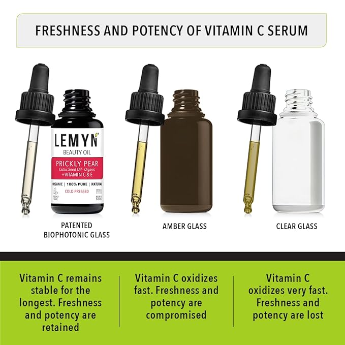 Lemyn Organics Prickly Pear Oil Royal Radiance | Freshly Made | Supercharged with Clinically Proven THD Vitamin C | The Queen of Oils | Luxurious Hydration & Glow | Nature’s Crown Jewel