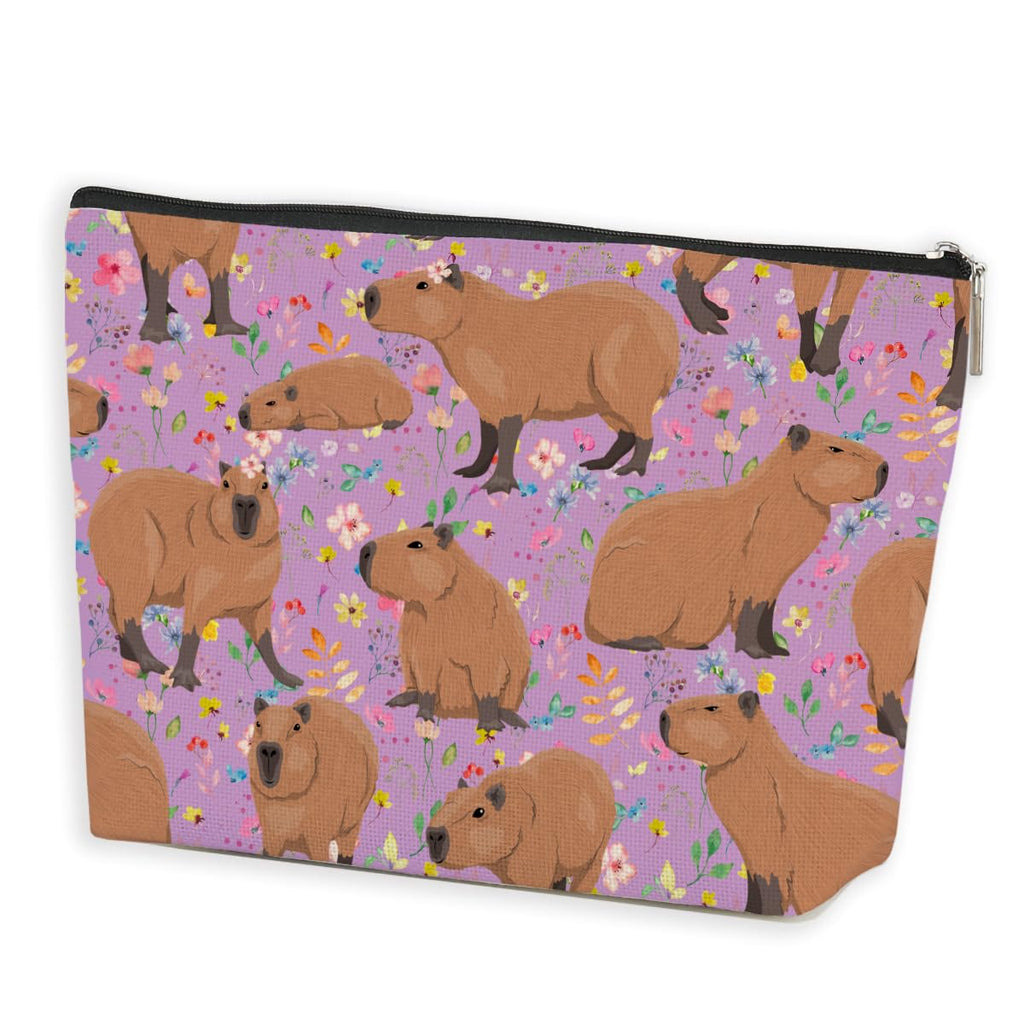 Cute Capybara Makeup Bag Capybara Gifts Cosmetic Bag for Animal Lover